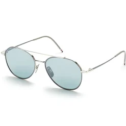 Thom Browne - Silver Aviator Sunglasses - Thom Browne Eyewear - Avvenice