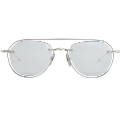 Thom Browne - Silver Aviator Sunglasses - Thom Browne Eyewear - Avvenice