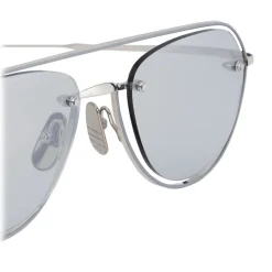 Thom Browne - Silver Aviator Sunglasses - Thom Browne Eyewear - Avvenice