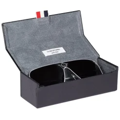 Thom Browne - Silver Rectangular Sunglasses - Thom Browne Eyewear - Avvenice