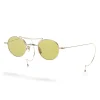 Thom Browne - Small Round Yellow Gold & Yellow Wrap Sunglasses - Thom Browne Eyewear - Avvenice