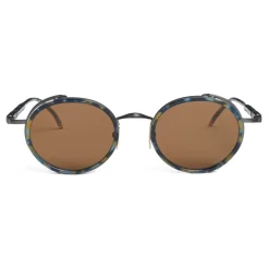 Thom Browne - Tortoise Round Sunglasses - Thom Browne Eyewear - Avvenice