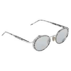 Thom Browne - Tortoise Round Sunglasses Dark Blue - Thom Browne Eyewear - Avvenice