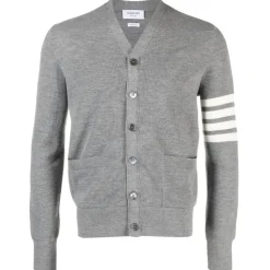 Thom Browne - Waffle Stitch High V-Neck Cardigan - Thom Browne Exclusive Luxury Collection - Avvenice