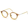 Thom Browne - Walnut & 18K Gold Optical Glasses - Thom Browne Eyewear - Avvenice