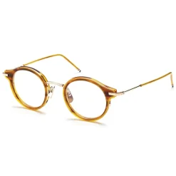 Thom Browne - Walnut & 18K Gold Optical Glasses - Thom Browne Eyewear - Avvenice