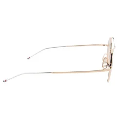 Thom Browne - White Gold and Silver Sunglasses - Thom Browne Eyewear - Avvenice