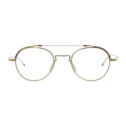 Thom Browne - White Gold and Silver Optical Glasses - Thom Browne Eyewear - Avvenice