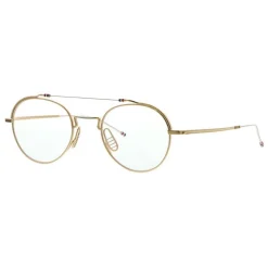 Thom Browne - White Gold and Silver Optical Glasses - Thom Browne Eyewear - Avvenice