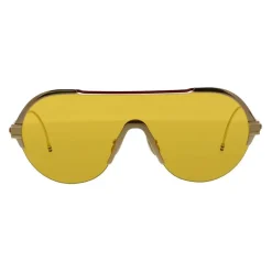 Thom Browne - White Gold, Red, Amber Sunglasses - Thom Browne Eyewear - Avvenice