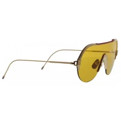 Thom Browne - White Gold, Red, Amber Sunglasses - Thom Browne Eyewear - Avvenice