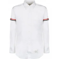 Thom Browne - White Oxford Classic Armbands Shirt - Thom Browne Exclusive Luxury Collection - Avvenice