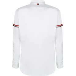 Thom Browne - White Oxford Classic Armbands Shirt - Thom Browne Exclusive Luxury Collection - Avvenice