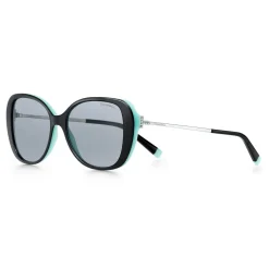 Tiffany & Co. - Butterfly Sunglasses - Black Blue Silver - Tiffany T Collection - Tiffany & Co. Eyewear - Avvenice