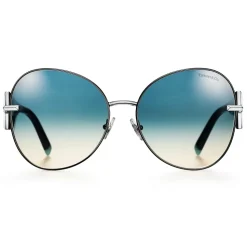 Tiffany & Co. - Butterfly Oversized Sunglasses - Blue - Tiffany T Collection - Tiffany & Co. Eyewear - Avvenice