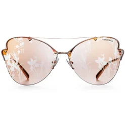 Tiffany & Co. - Butterfly Sunglasses - Rose Gold Logo - Tiffany Paper Flowers Collection - Tiffany & Co. Eyewear - Avvenice