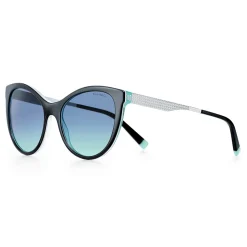Tiffany & Co. - Butterfly Sunglasses - Black Blue Silver - Tiffany Diamond Point Collection - Tiffany & Co. Eyewear - Avvenice