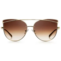 Tiffany & Co. - Cat Eye Sunglasses - Pale Gold Brown - Tiffany T Collection - Tiffany & Co. Eyewear - Avvenice