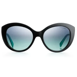 Tiffany & Co. - Cat Eye Sunglasses - Black Silver Blue - Tiffany Diamond Point Collection - Tiffany & Co. Eyewear - Avvenice