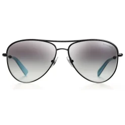 Tiffany & Co. - Pilot Sunglasses - Black Gray - Tiffany Diamond Point Collection - Tiffany & Co. Eyewear - Avvenice