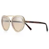 Tiffany & Co. - Pilot Sunglasses - Light Gray Pale Gold Brown - Tiffany T Collection - Tiffany & Co. Eyewear - Avvenice