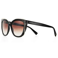 Tiffany & Co. - Pilot Sunglasses - Black Pale Gold Brown - Tiffany T Collection - Tiffany & Co. Eyewear - Avvenice