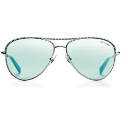 Tiffany & Co. - Pilot Sunglasses - Silver Tiffany Blue - Tiffany Diamond Point Collection - Tiffany & Co. Eyewear - Avvenice