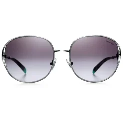 Tiffany & Co. - Rectangular Sunglasses - Silver Black Tiffany Blue - Tiffany Infinity Collection - Tiffany & Co. Eyewear - Avvenice