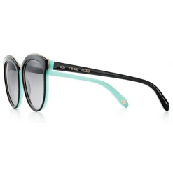 Tiffany & Co. - Round Sunglasses - Black Tiffany Blue Rose Gold - Tiffany 1837™ Collection - Tiffany & Co. Eyewear - Avvenice