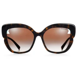 Tiffany & Co. - Square Sunglasses - Black Tiffany Blue® Brown - Tiffany Paper Flowers Collection - Tiffany & Co. Eyewear - Avvenice