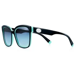 Tiffany & Co. - Square Sunglasses - Black Tiffany Blue - Return to Tiffany Collection - Tiffany & Co. Eyewear - Avvenice