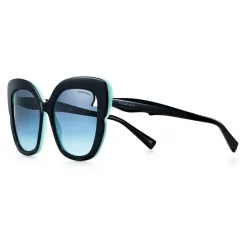 Tiffany & Co. - Square Sunglasses - Black Tiffany Blue® - Tiffany Paper Flowers Collection - Tiffany & Co. Eyewear - Avvenice