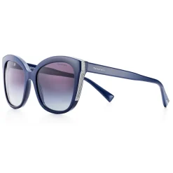 Tiffany & Co. - Square Sunglasses - Blue Silver Gray - Tiffany Diamond Point Collection - Tiffany & Co. Eyewear - Avvenice