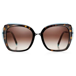 Tiffany & Co. - Square Sunglasses - Tortoise Tiffany Blue Brown - Tiffany Infinity Collection - Tiffany & Co. Eyewear - Avvenice