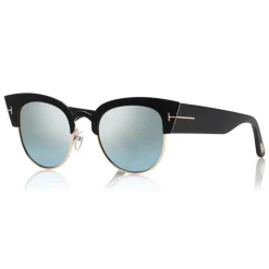 Tom Ford - Alexandra Sunglasses - Cat-Eye Acetate Sunglasses - Black Blue - FT0607 - Sunglasses - Tom Ford Eyewear - Avvenice