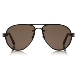 Tom Ford - Alexei Sunglasses - Pilot Aluminum Sunglasses - Brown - FT0622 - Sunglasses - Tom Ford Eyewear - Avvenice