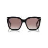 Tom Ford - Amarra Sunglasses - Squared Acetate Sunglasses - Black - FT0502 - Sunglasses - Tom Ford Eyewear - Avvenice