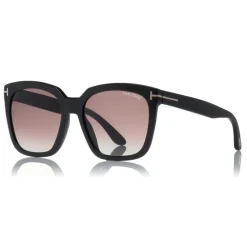 Tom Ford - Amarra Sunglasses - Squared Acetate Sunglasses - Black - FT0502 - Sunglasses - Tom Ford Eyewear - Avvenice