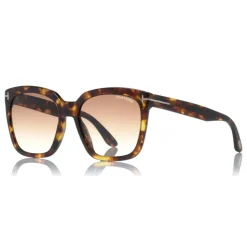 Tom Ford - Amarra Sunglasses - Squared Acetate Sunglasses - Dark Havana - FT0502 - Sunglasses - Tom Ford Eyewear - Avvenice