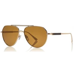 Tom Ford - Andes Sunglasses - Pilot Metal Style Sunglasses - Rose Gold Brown - FT0670 - Sunglasses - Tom Ford Eyewear - Avvenice