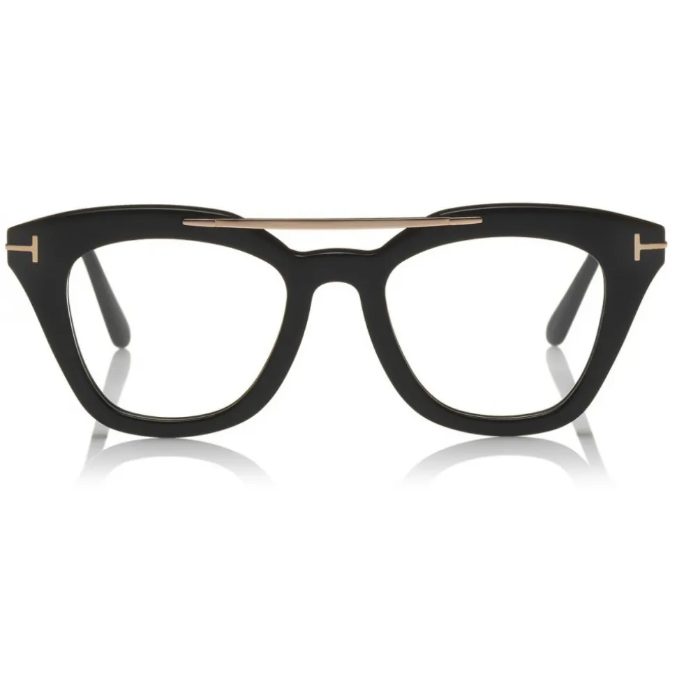 Tom Ford - Anna Optical Glasses - Cat-Eye Acetate Optical Glasses - Black - FT0575-O - Optical Glasses - Tom Ford Eyewear - Avvenice