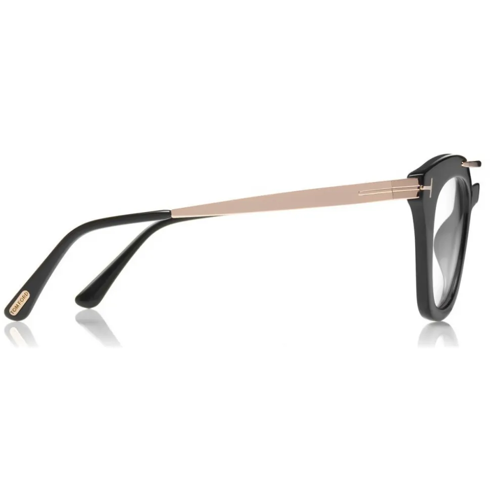 Tom Ford - Anna Optical Glasses - Cat-Eye Acetate Optical Glasses - Black - FT0575-O - Optical Glasses - Tom Ford Eyewear - Avvenice