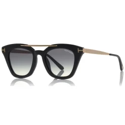 Tom Ford - Anna Sunglasses - Cat-Eye Acetate Sunglasses - Black - FT0575 - Sunglasses - Tom Ford Eyewear - Avvenice