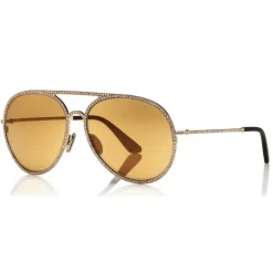 Tom Ford - Antibes Sunglasses - Pilot Metal Sunglasses - Rose Gold Brown - FT0728 - Sunglasses - Tom Ford Eyewear - Avvenice