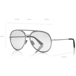 Tom Ford - Antibes Sunglasses - Pilot Metal Sunglasses - White Gold - FT0728 - Sunglasses - Tom Ford Eyewear - Avvenice
