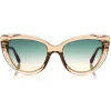 Tom Ford - Anya Sunglasses - Cat-Eye Acetate Sunglasses - Green - FT0762 - Sunglasses - Tom Ford Eyewear - Avvenice