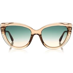 Tom Ford - Anya Sunglasses - Cat-Eye Acetate Sunglasses - Green - FT0762 - Sunglasses - Tom Ford Eyewear - Avvenice