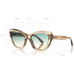 Tom Ford - Anya Sunglasses - Cat-Eye Acetate Sunglasses - Green - FT0762 - Sunglasses - Tom Ford Eyewear - Avvenice