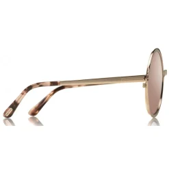 Tom Ford - Ava Sunglasses - Round Metal Sunglasses - Rose Gold Gradient - FT0572 - Sunglasses - Tom Ford Eyewear - Avvenice