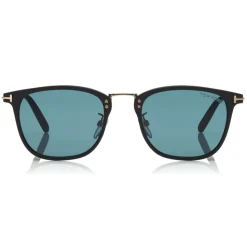 Tom Ford - Beau Sunglasses - Squared Acetate Sunglasses - Transparent Grey - FT0672 - Sunglasses - Tom Ford Eyewear - Avvenice